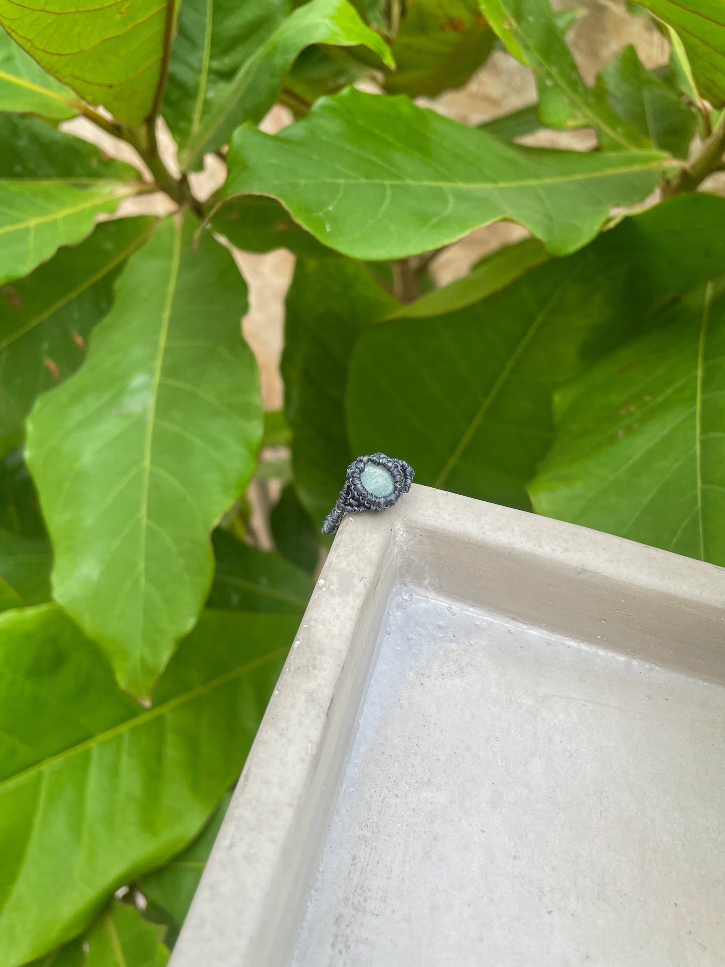 Aqua Flow | Amazonite Macrame Ring