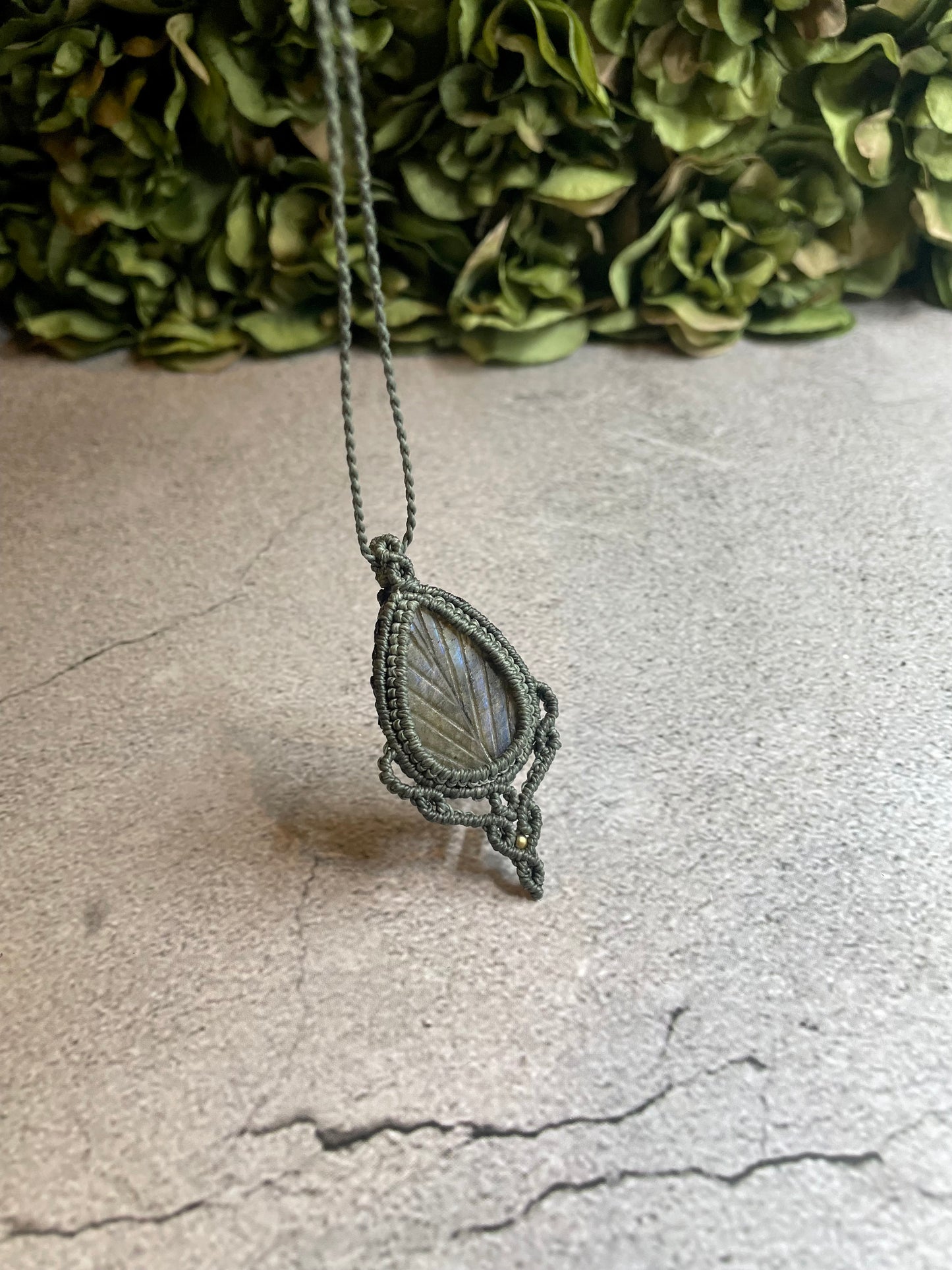 Sylvara Set | Labradorite Macrame Necklace & Earrings