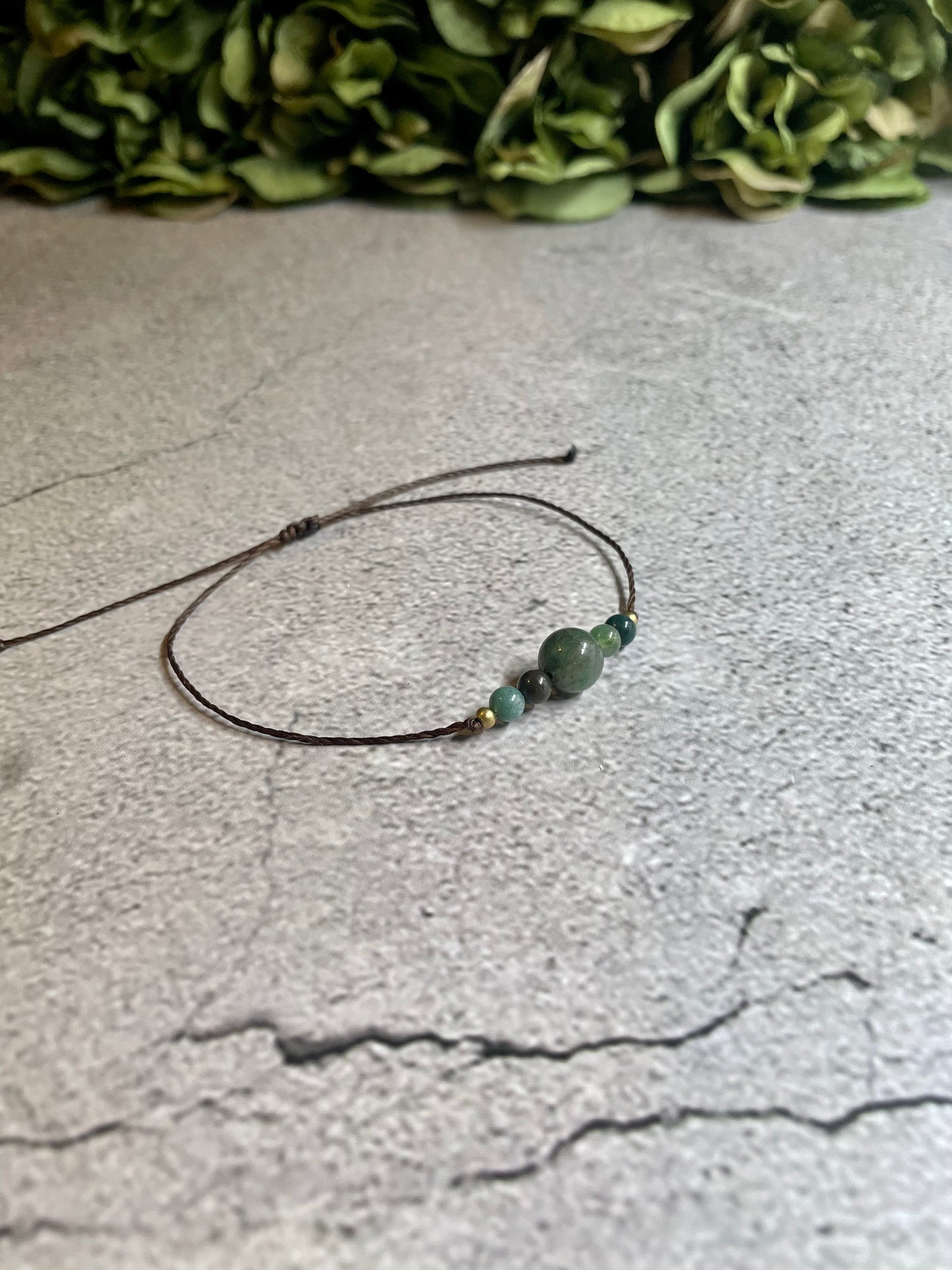 Greenie | Fancy Jasper Macrame Bracelet