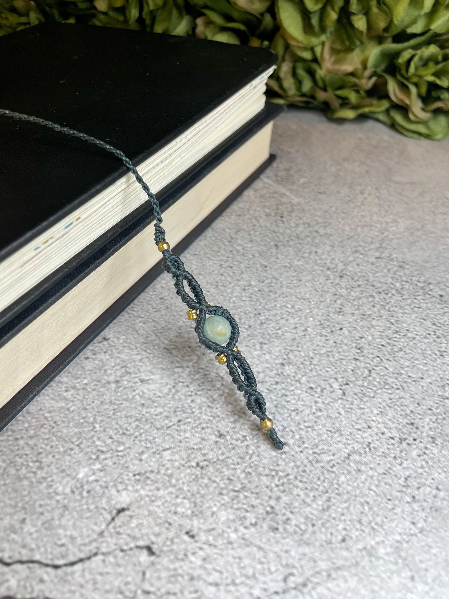 Blooming Tales | Flower Amazonite Macrame Bookmarks