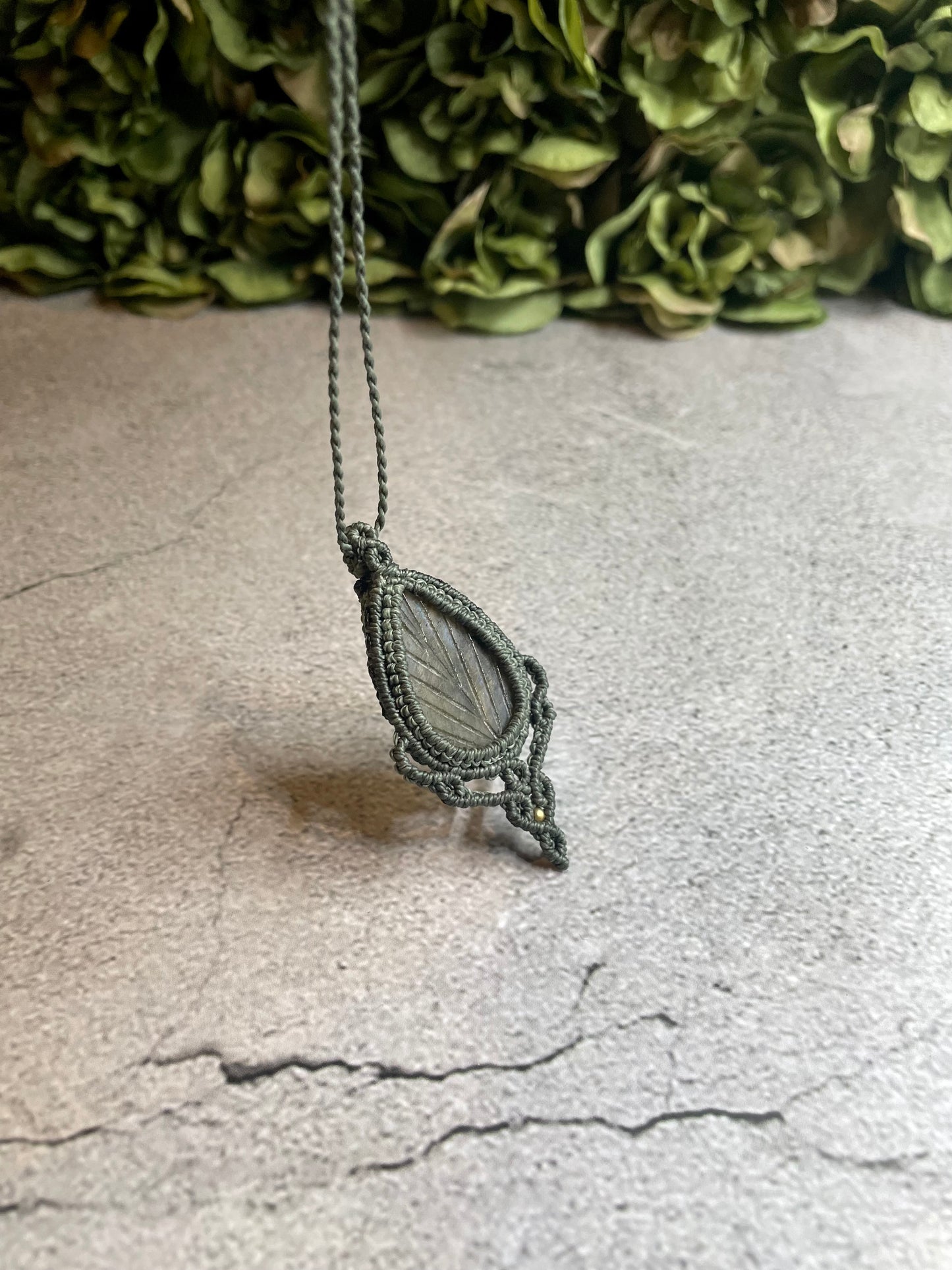Sylvara Set | Labradorite Macrame Necklace & Earrings