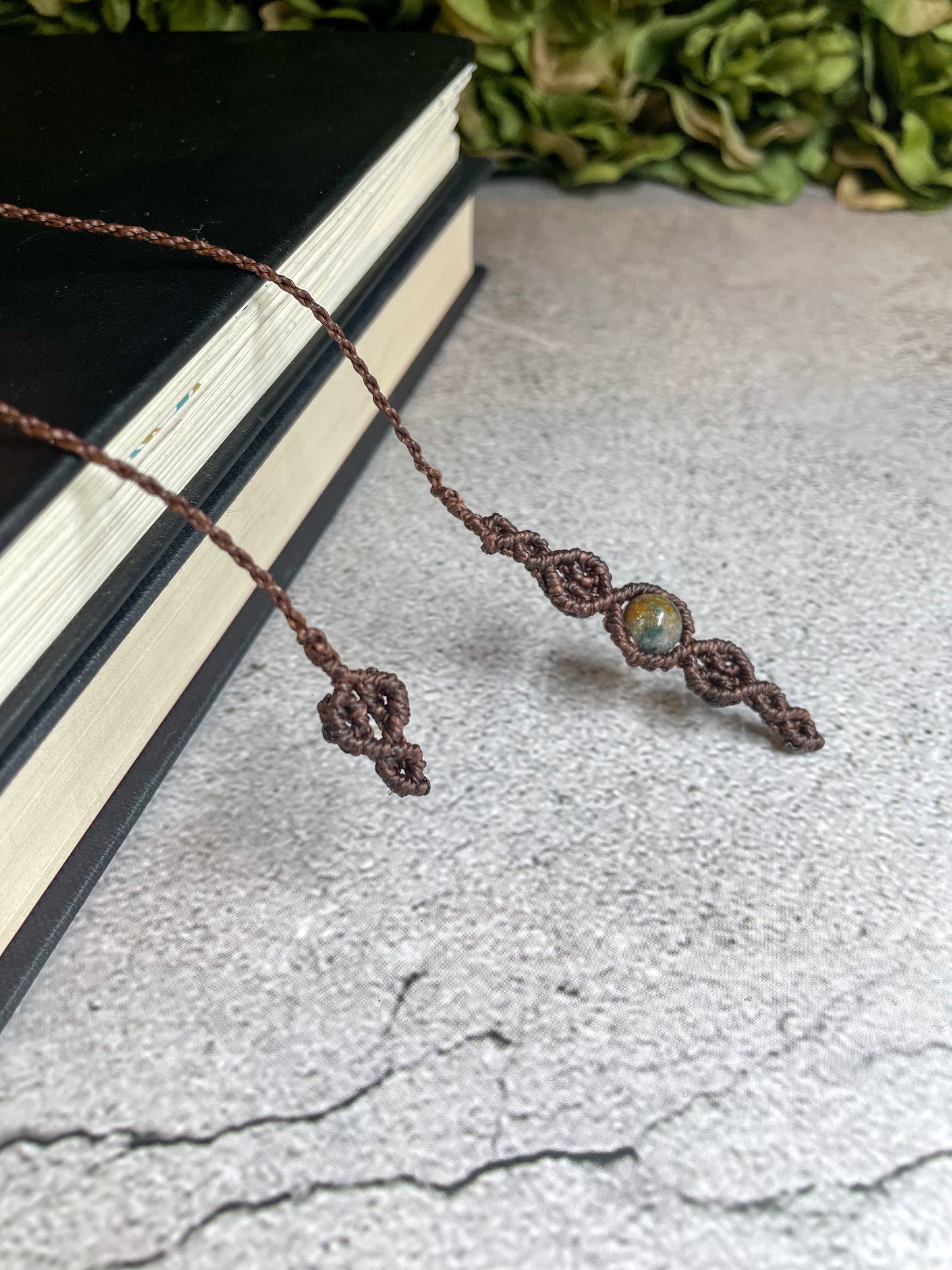 Grounded Tales | Fancy Jasper Macrame Bookmark
