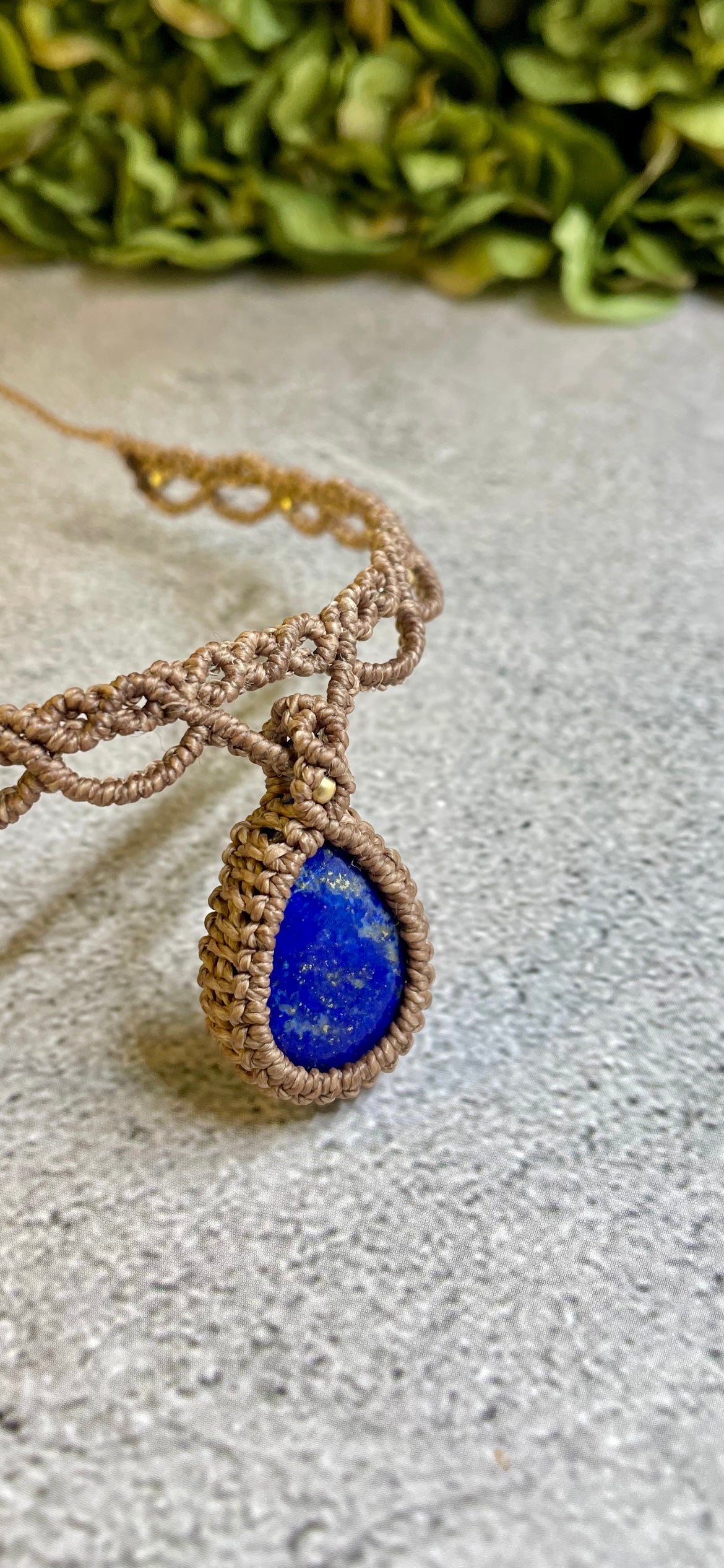 Estella | Lapis Lazuli Macrame Necklace