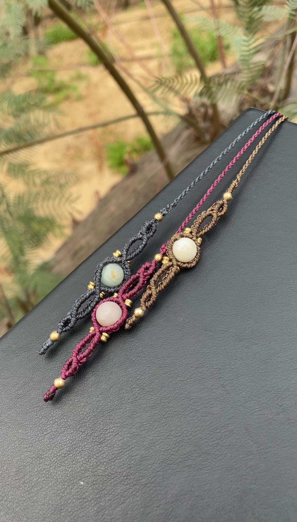 Blooming Tales | Flower Amazonite Macrame Bookmarks