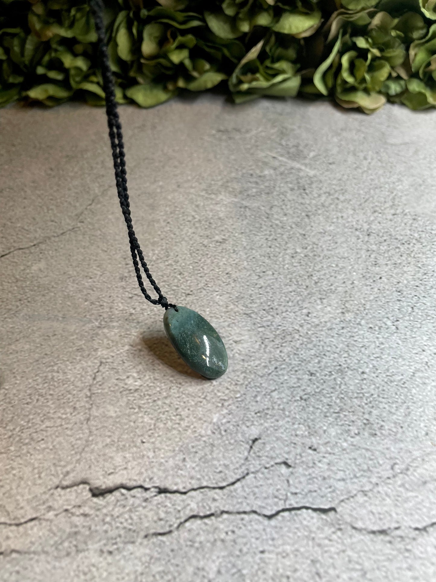 Simple Moss Agate Necklace