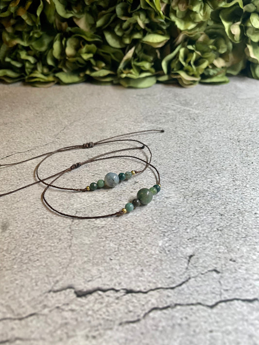 Greenie | Fancy Jasper Macrame Bracelet