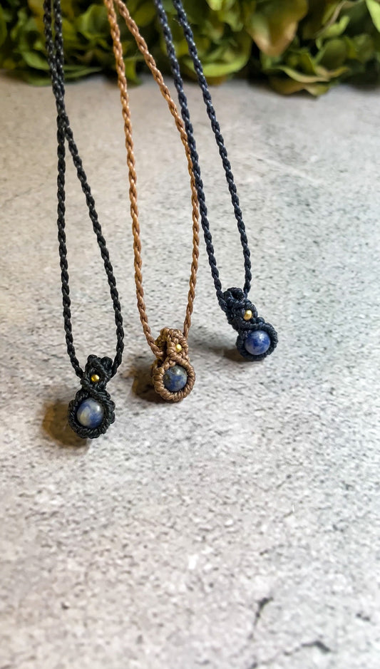 Skyward | Sodalite Macrame Necklace