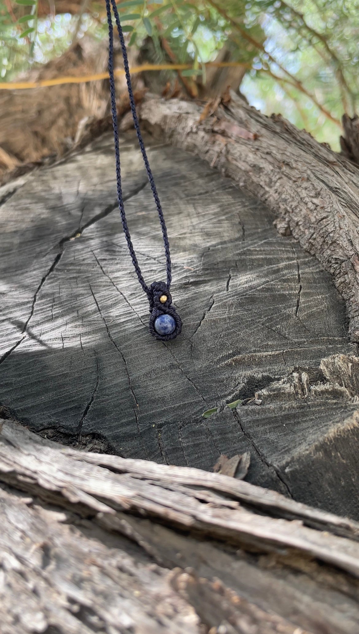 Skyward | Sodalite Macrame Necklace