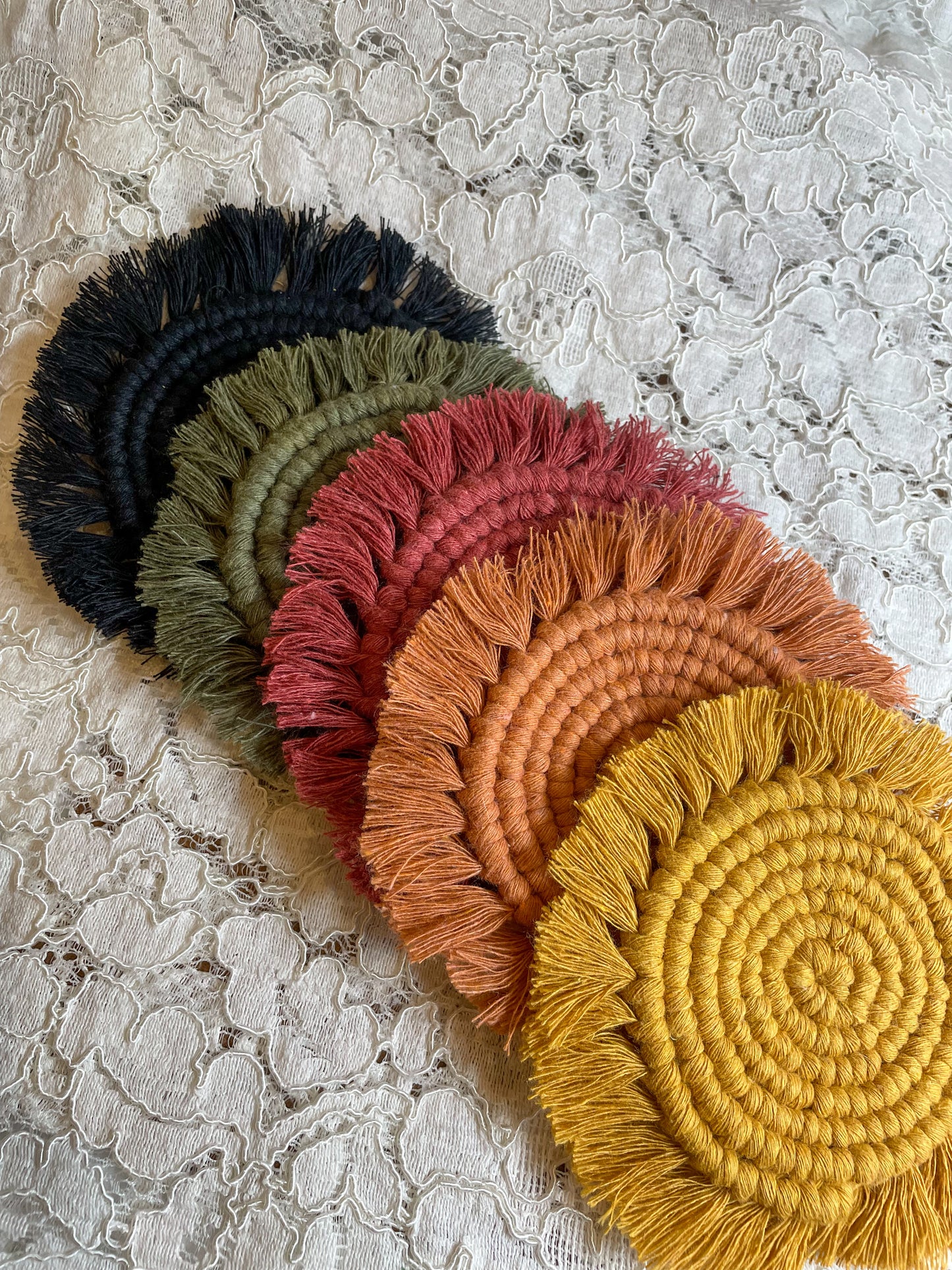 Boho Macrame Coasters