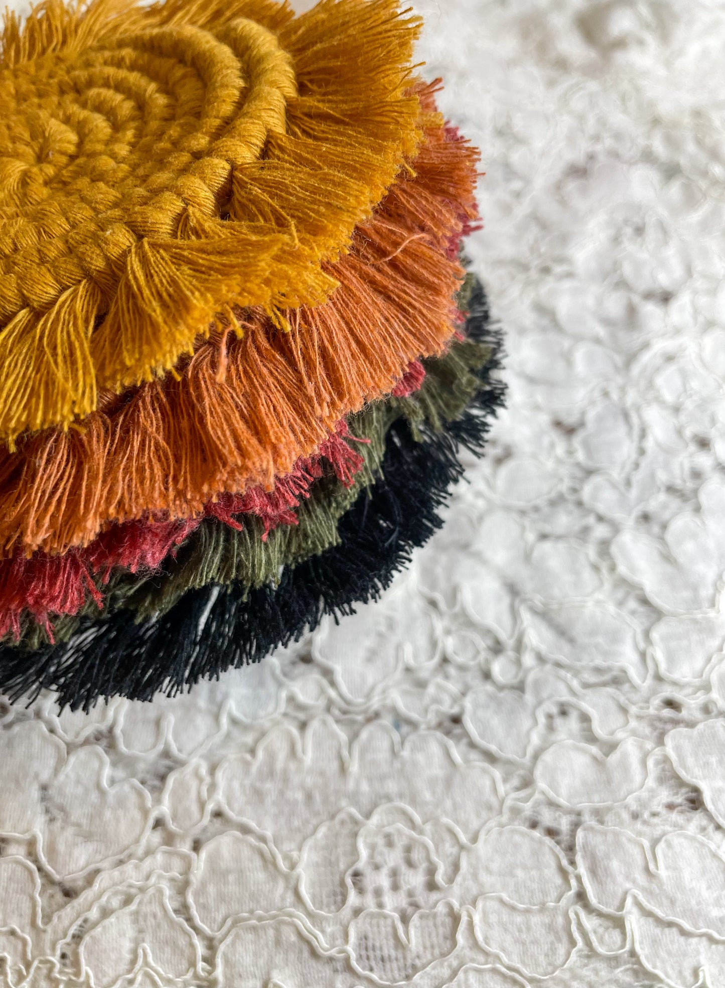 Boho Macrame Coasters