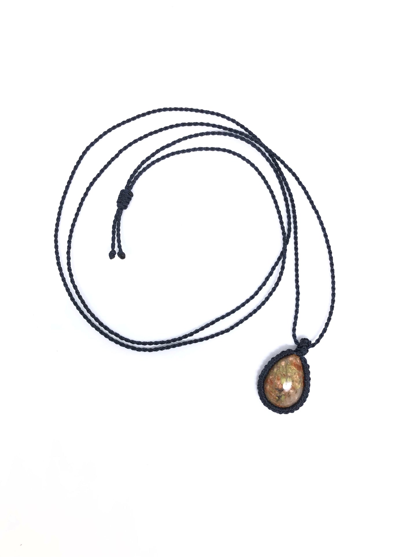 Macrame Sandy Stone Necklace (Artificial Stone)