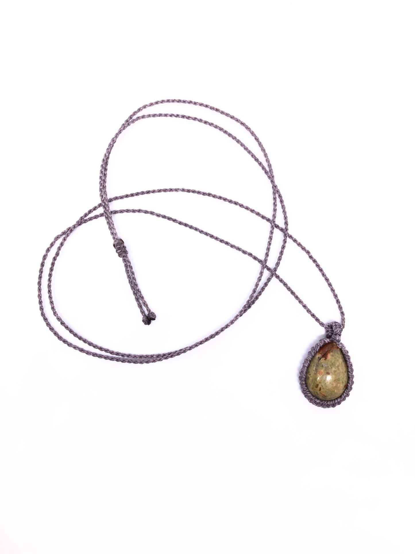 Macrame Sandy Stone Necklace (Artificial Stone)