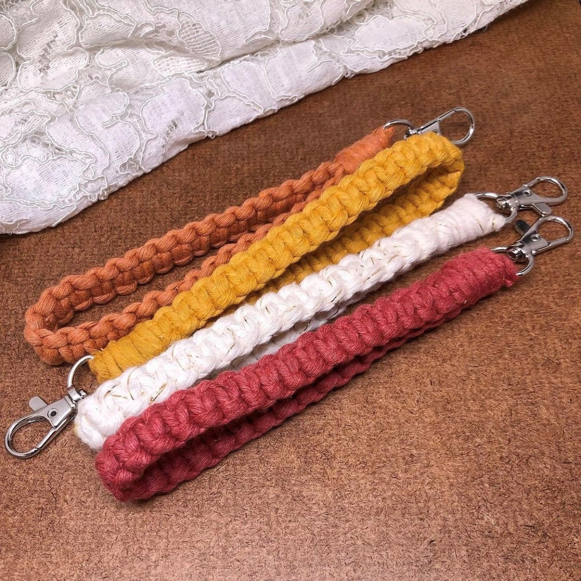 Macrame Wristlet Keychain