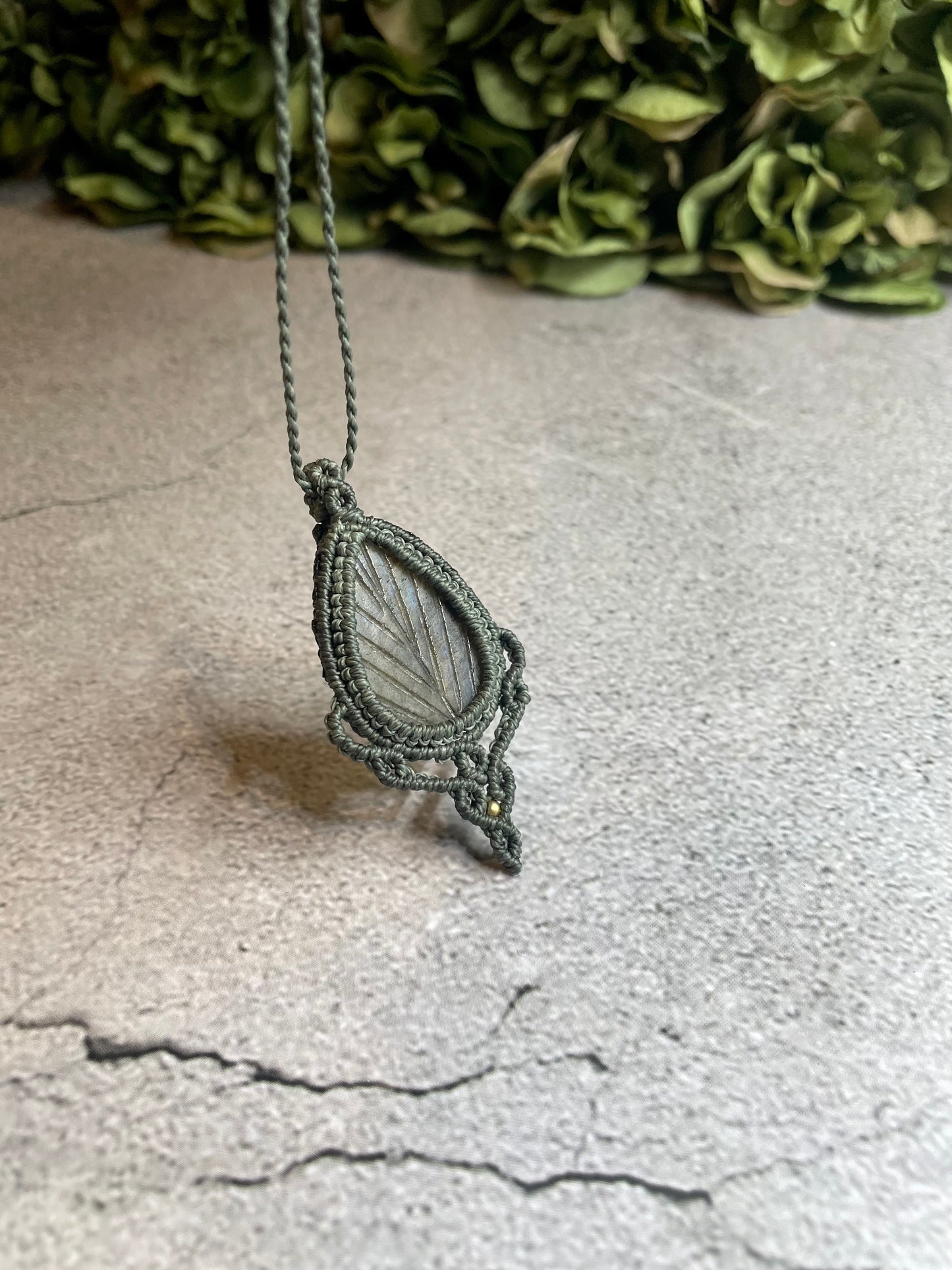 Sylvara Set | Labradorite Macrame Necklace & Earrings