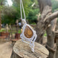 Lina | Ammonite Macrame Necklace