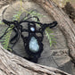Sylvamoon | Seraphinite & Moonstone Macrame Necklace