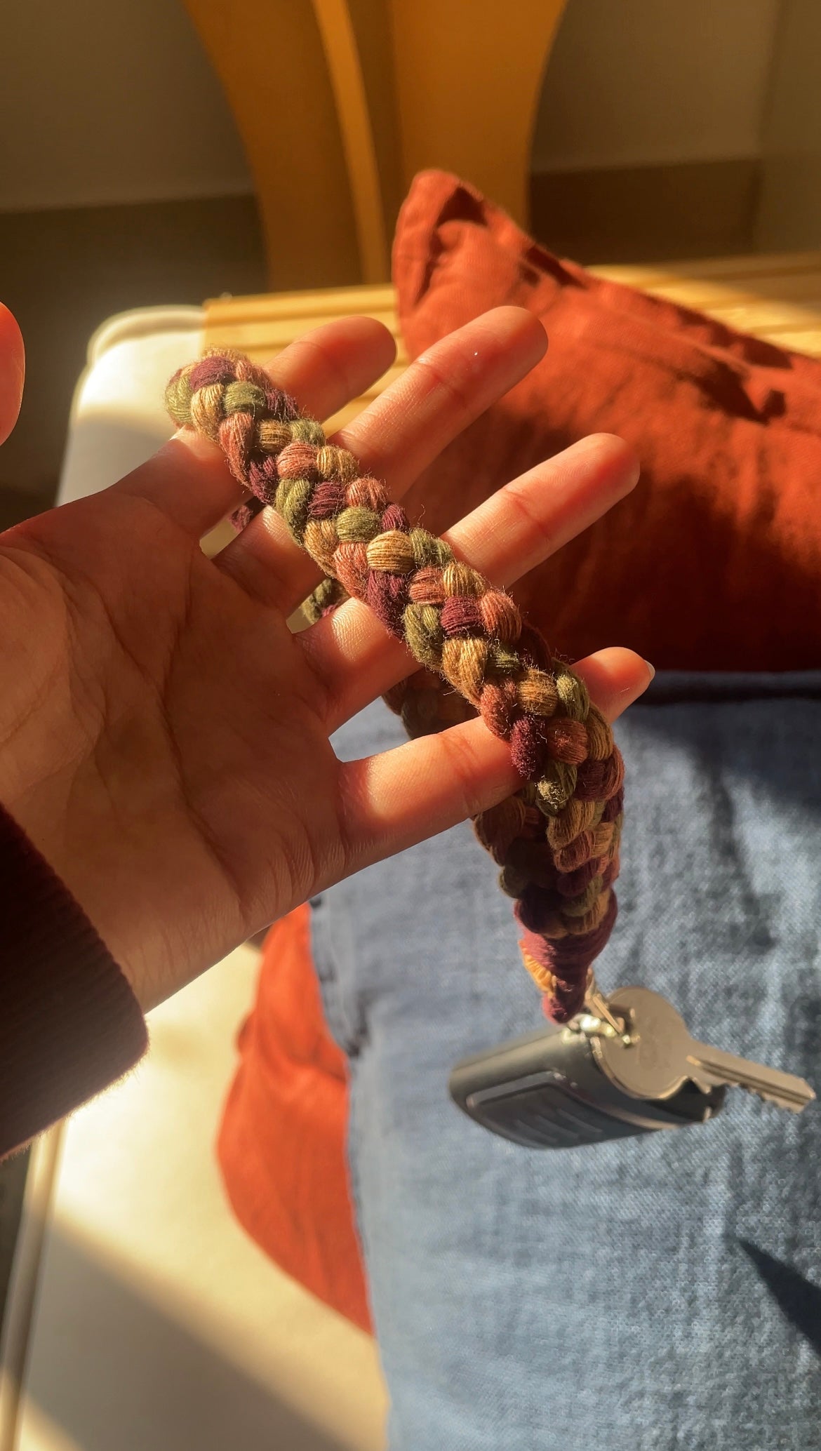 Maple | Macrame Wristlet Keychain