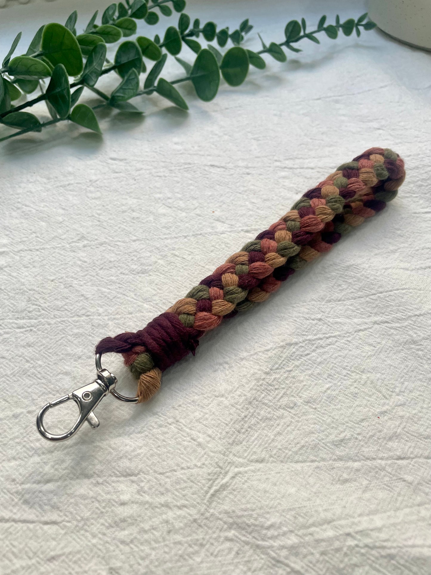 Maple | Macrame Wristlet Keychain