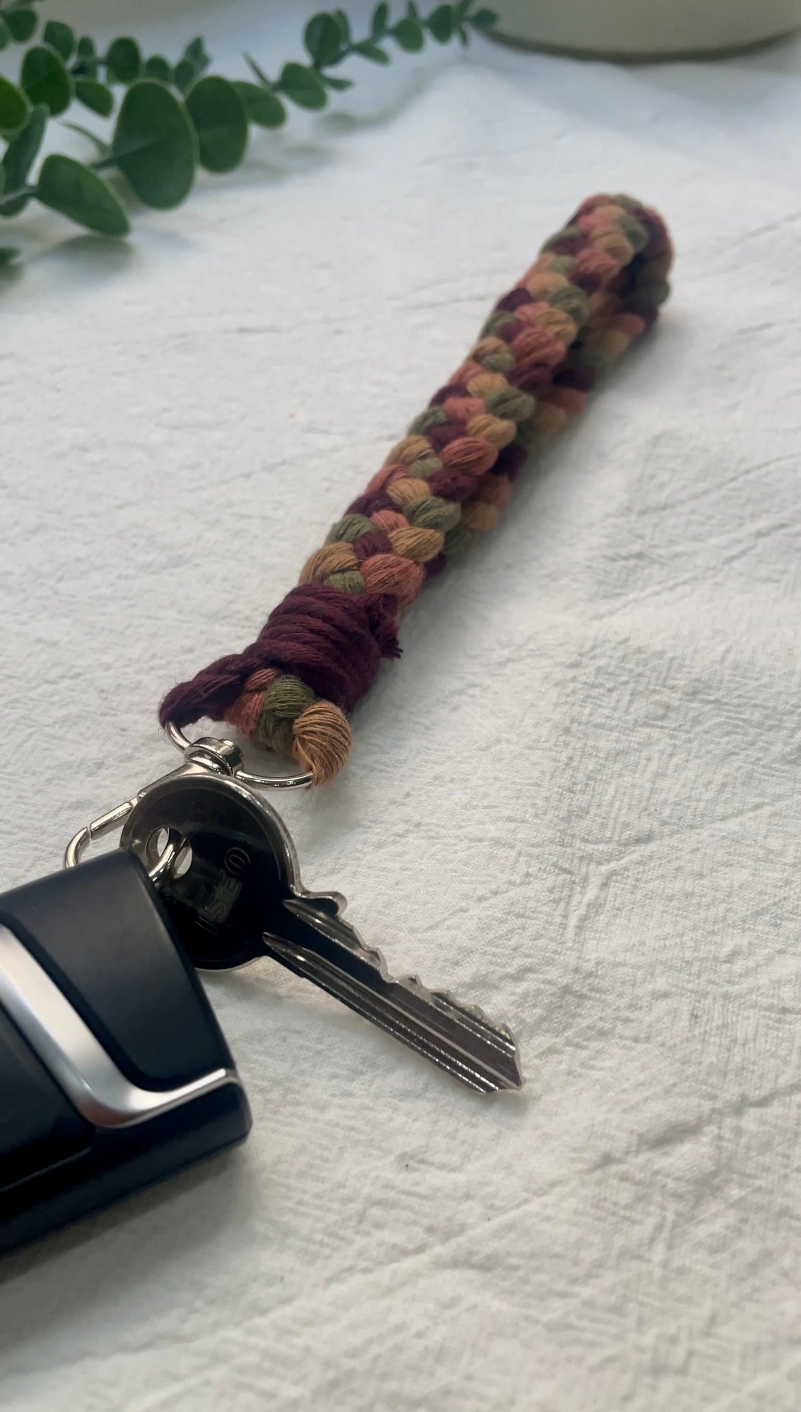 Maple | Macrame Wristlet Keychain