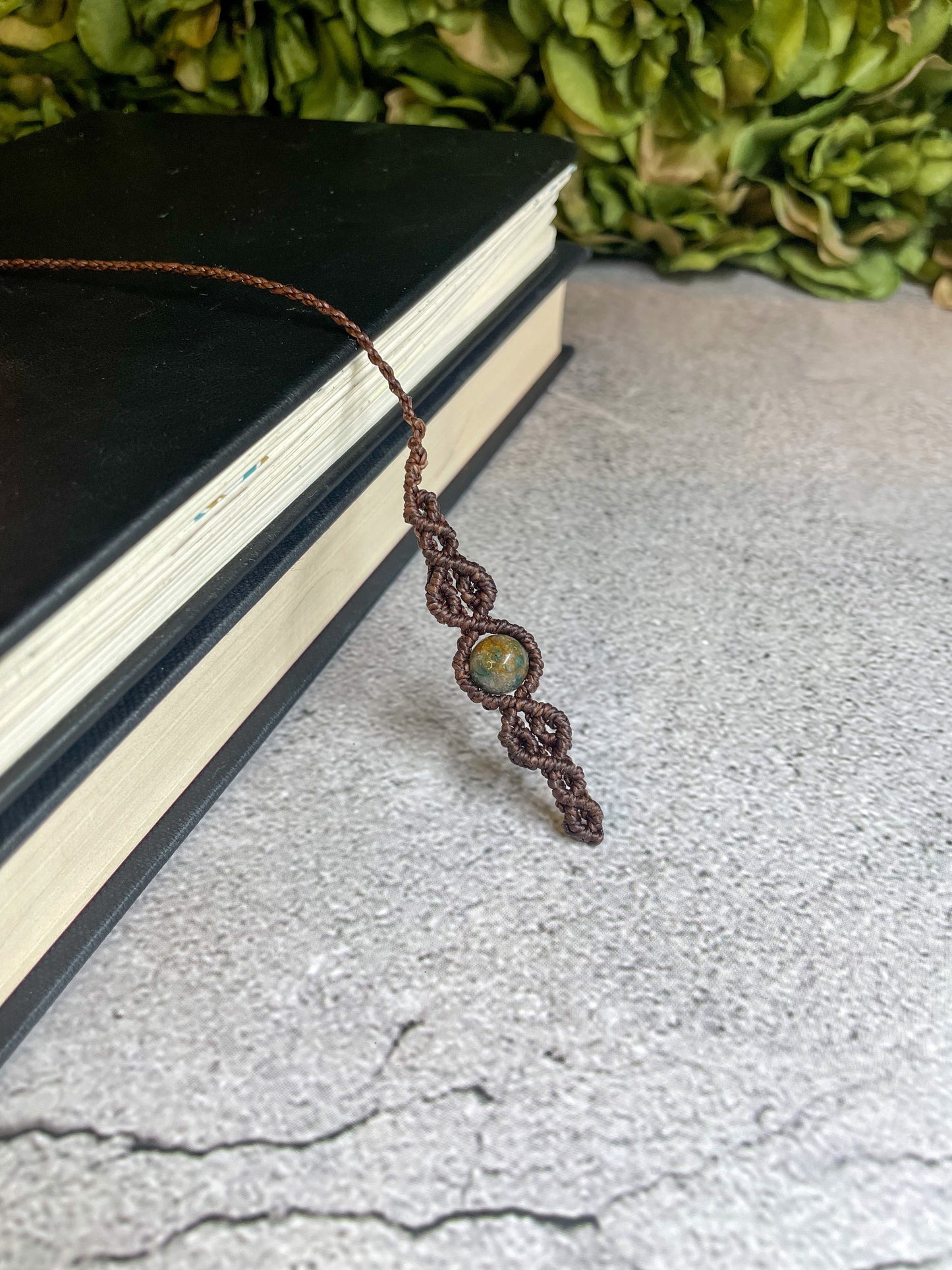 Grounded Tales | Fancy Jasper Macrame Bookmark