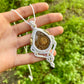 Lina | Ammonite Macrame Necklace