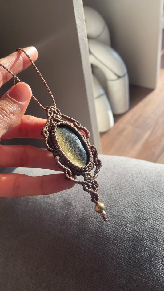 Gaia | Golden Sheen Obsidian Necklace