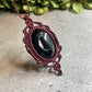 Crimson | Druzy Onyx Macrame Necklace