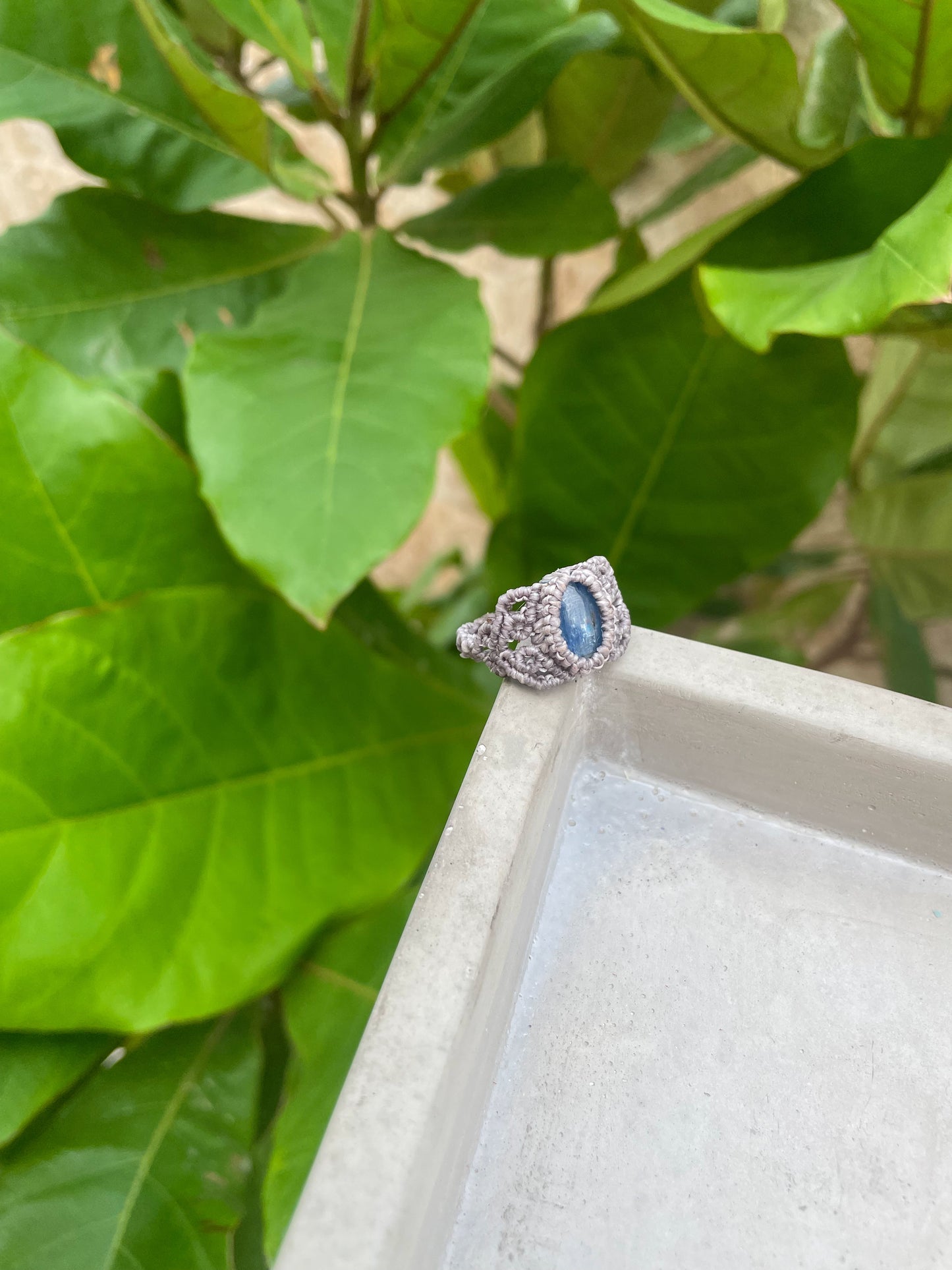 Travel Collection: Oceanscape | Kyanite Macrame Ring