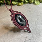 Crimson | Druzy Onyx Macrame Necklace