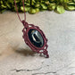 Crimson | Druzy Onyx Macrame Necklace