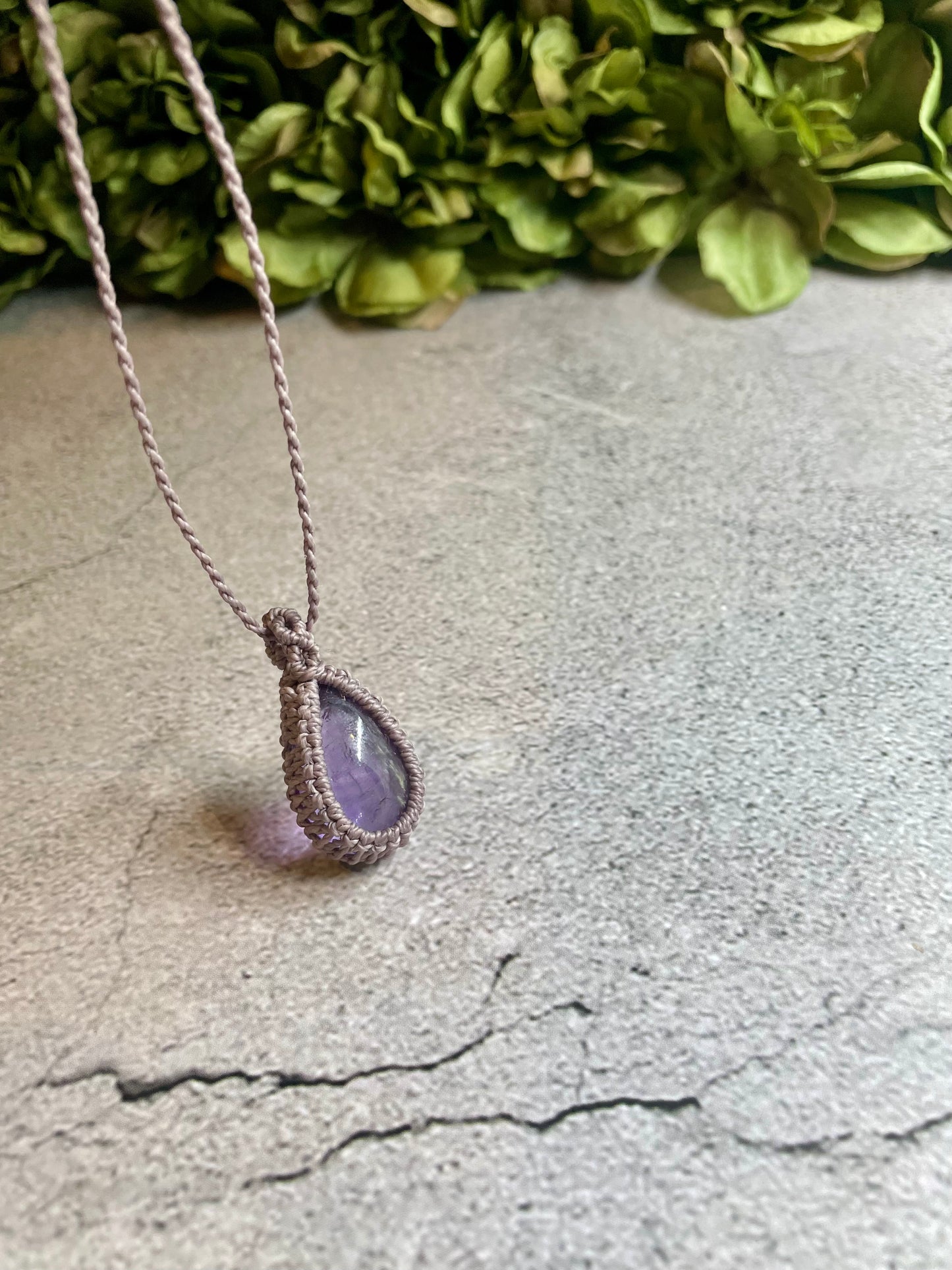 Luster | Ametrine Macrame Necklace