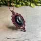 Crimson | Druzy Onyx Macrame Necklace