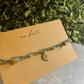Leaf Dance | Fancy Jasper & Snow Quartz Macrame Anklet