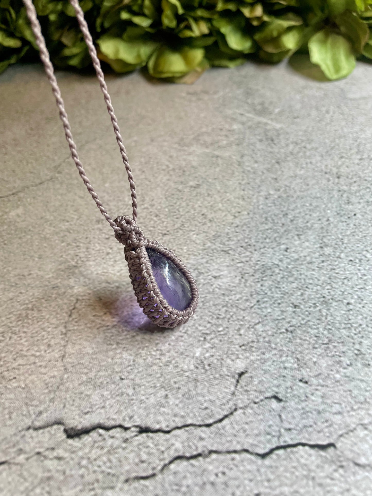 Luster | Ametrine Macrame Necklace