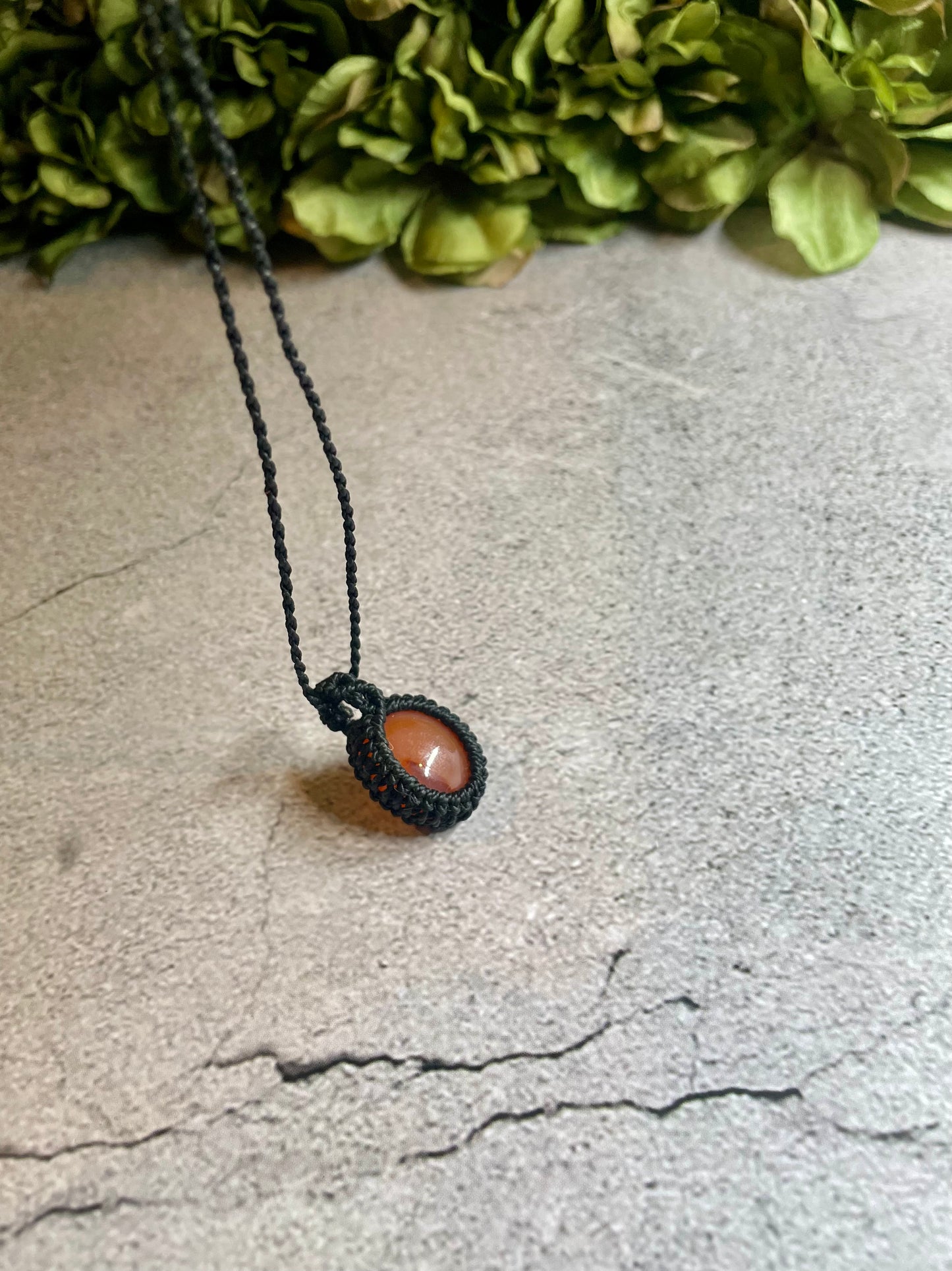 Vera | Carnelian Macrame Necklace