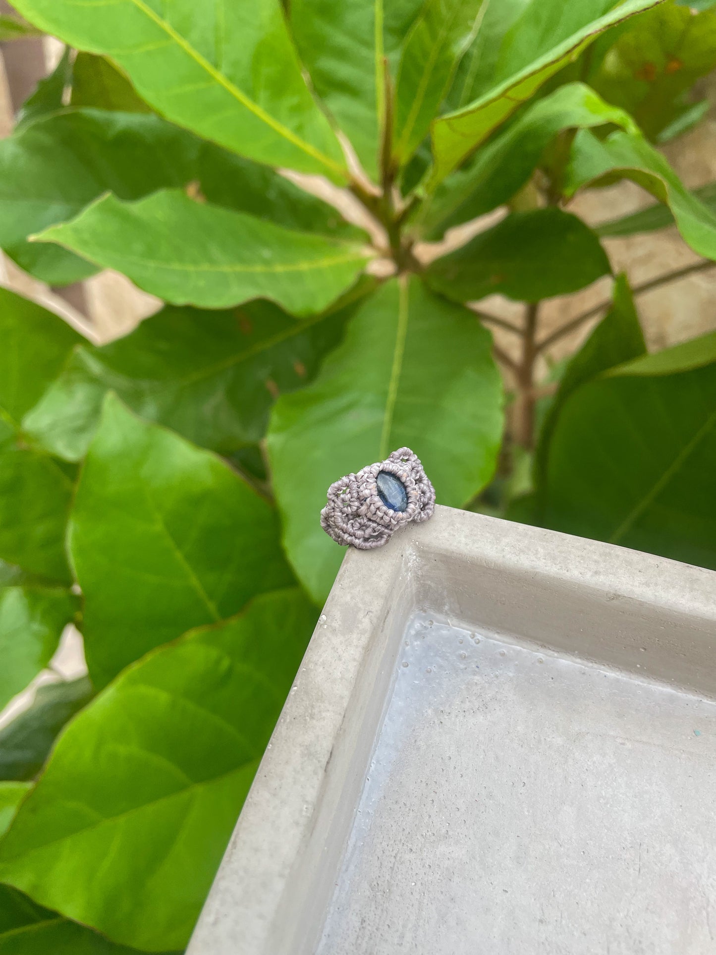 Travel Collection: Oceanscape | Kyanite Macrame Ring