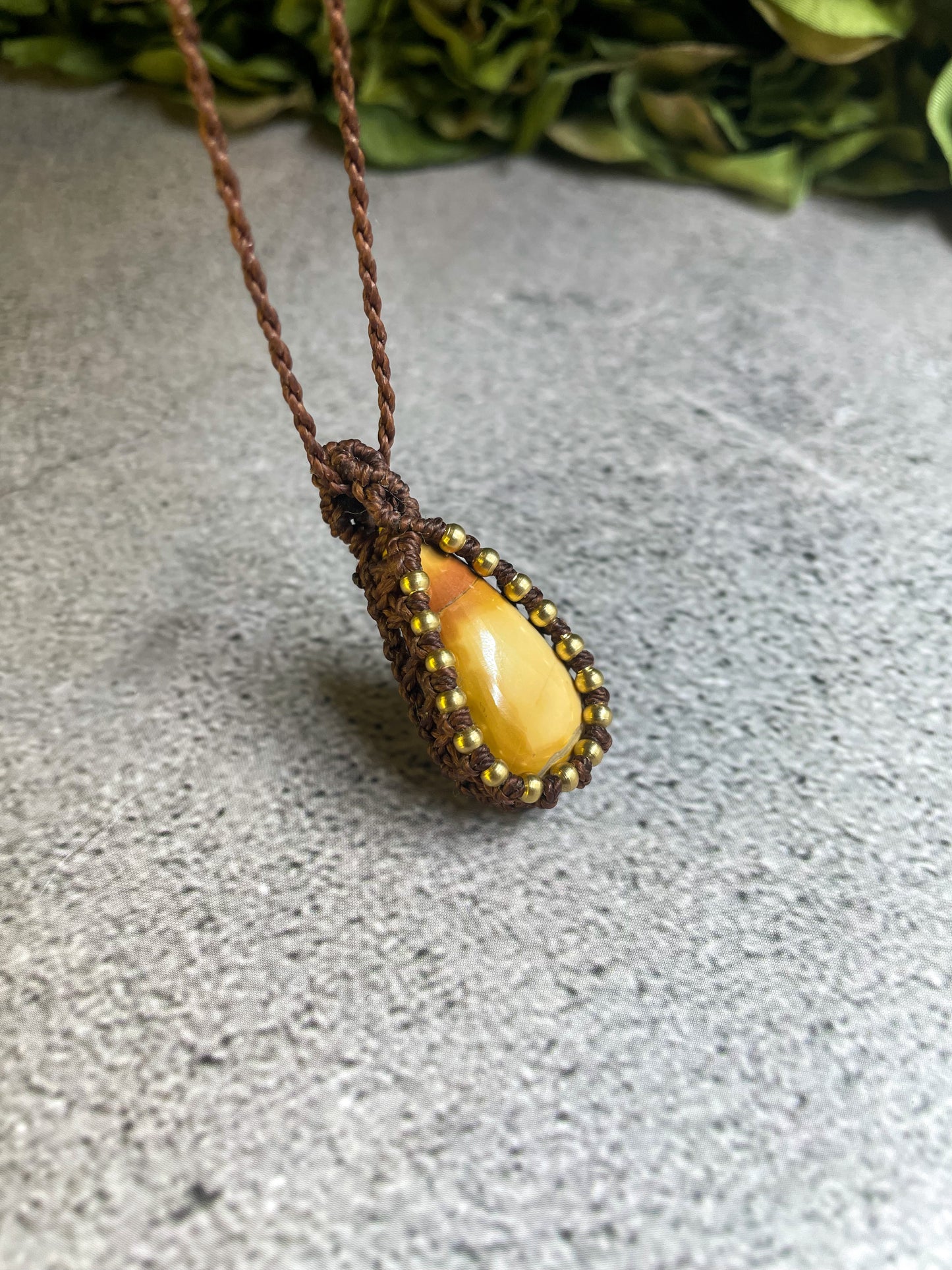 Golden Sunrise | Mookaite Macrame Necklace