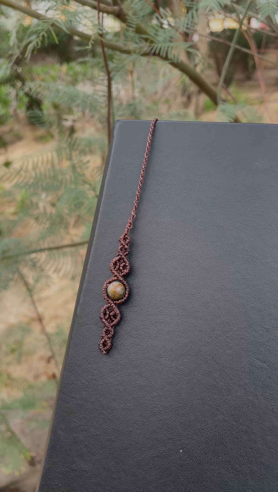 Grounded Tales | Fancy Jasper Macrame Bookmark