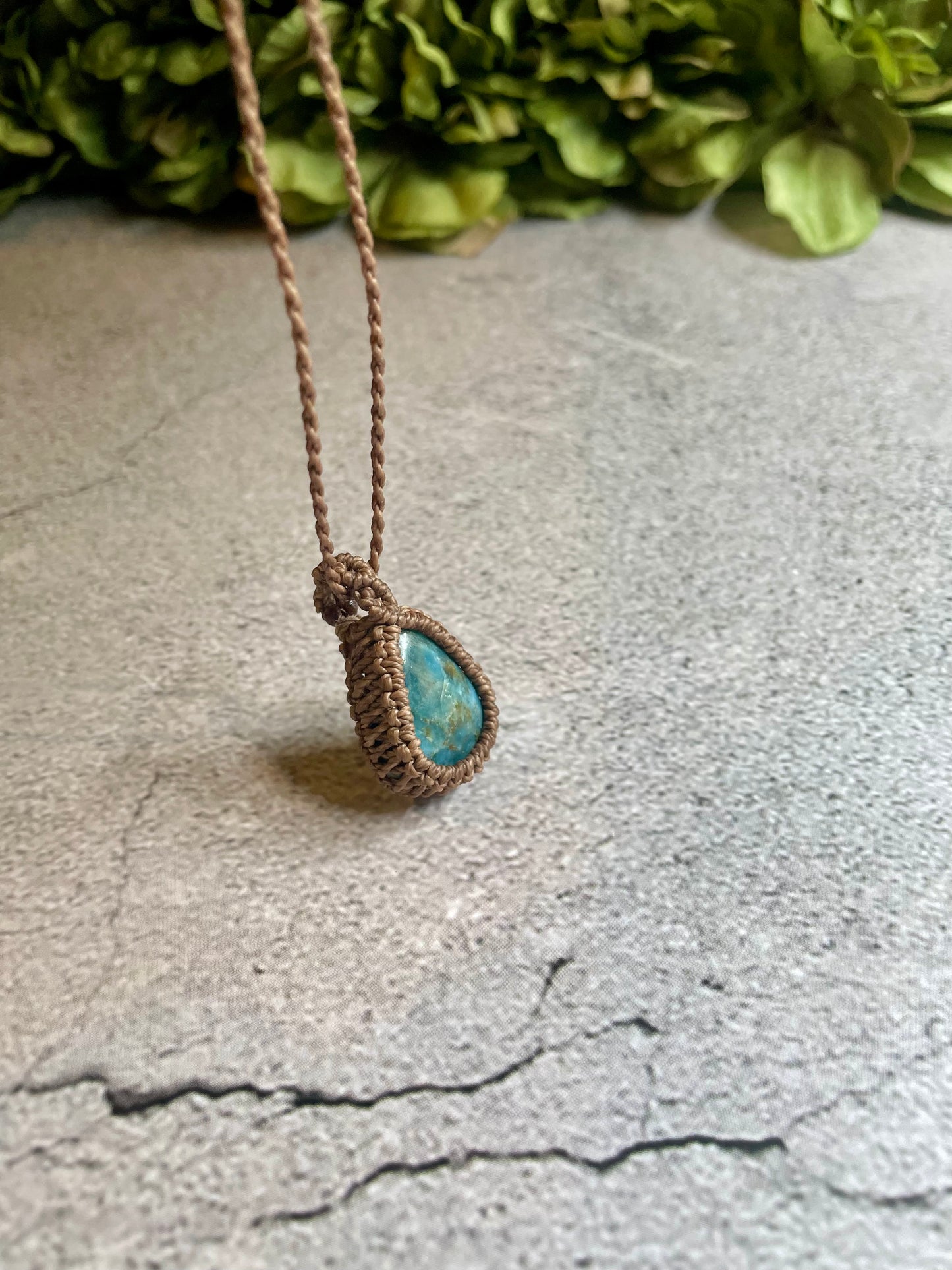 Bliss | Apatite Macrame Necklace