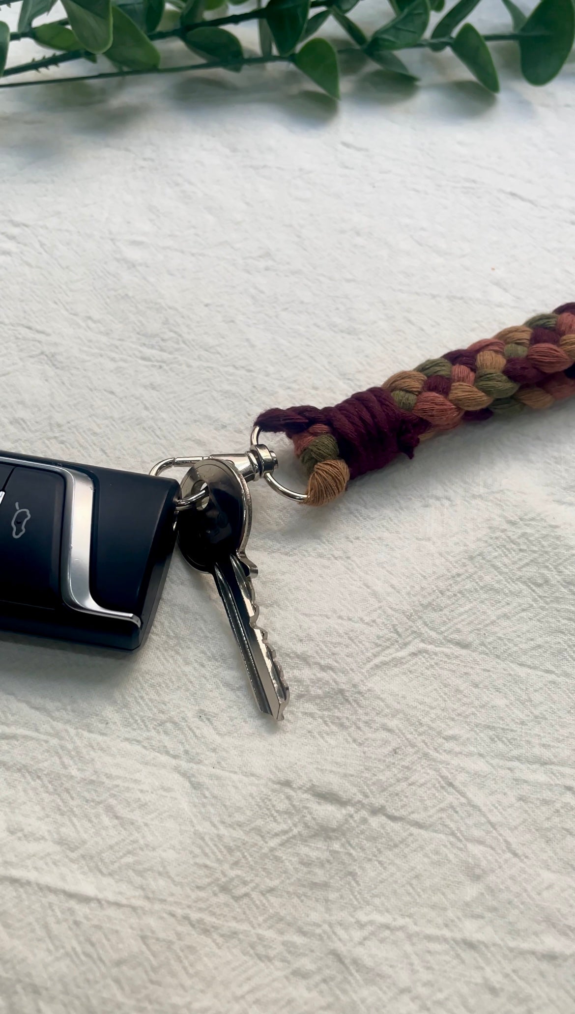 Maple | Macrame Wristlet Keychain