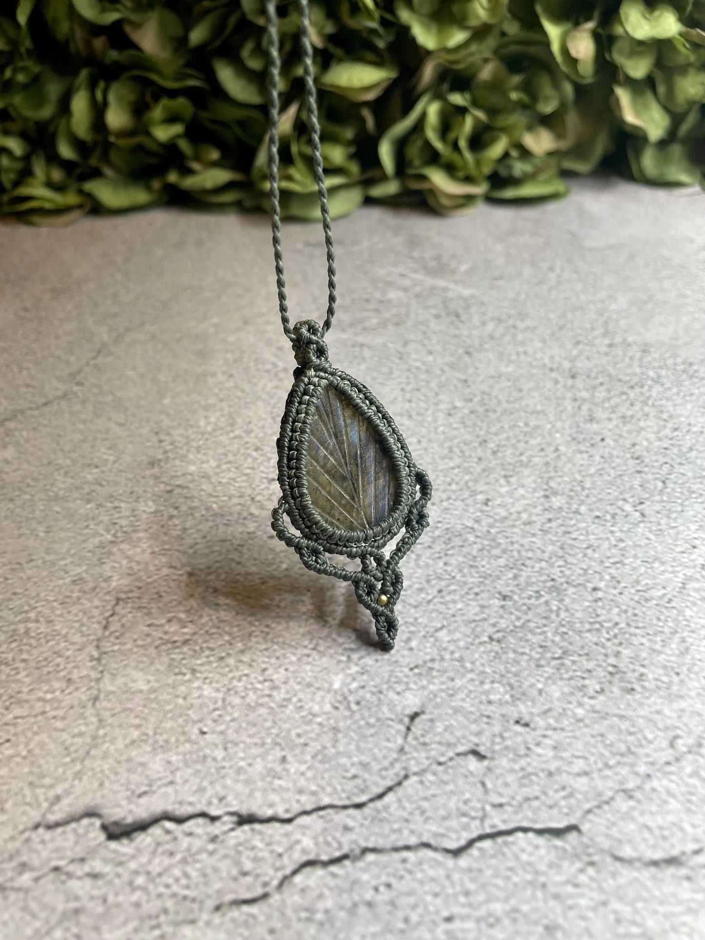 Sylvara Set | Labradorite Macrame Necklace & Earrings