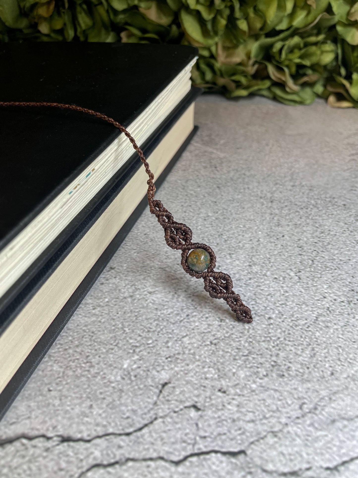 Grounded Tales | Fancy Jasper Macrame Bookmark