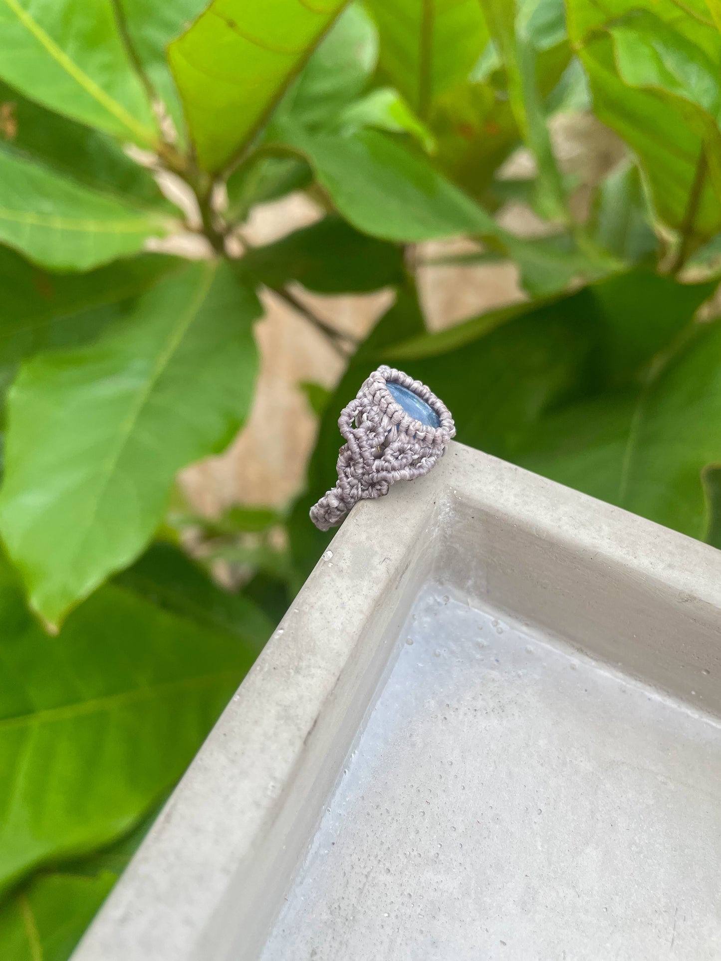 Travel Collection: Oceanscape | Kyanite Macrame Ring