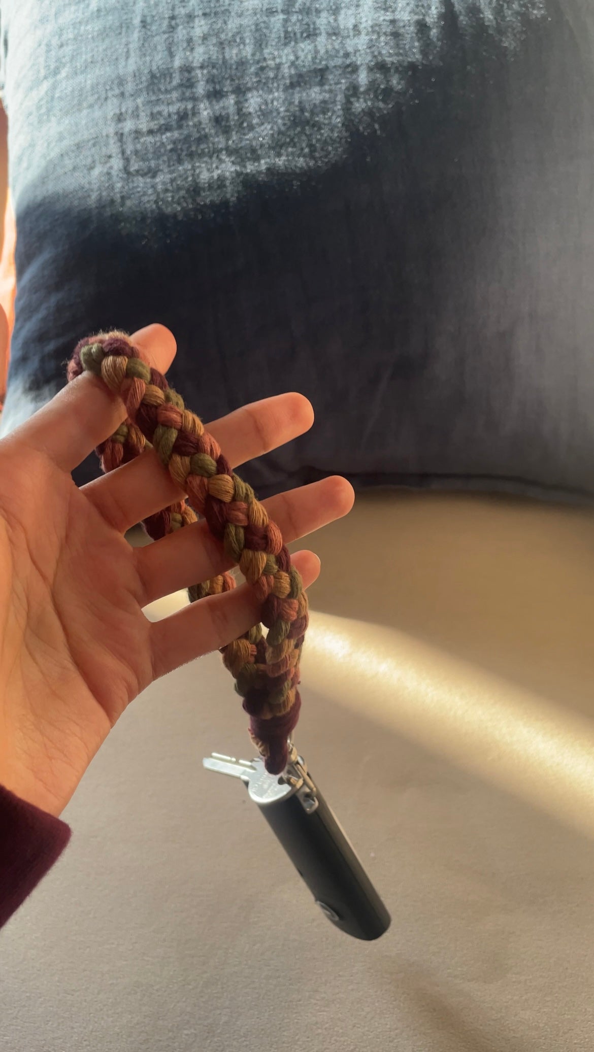 Maple | Macrame Wristlet Keychain