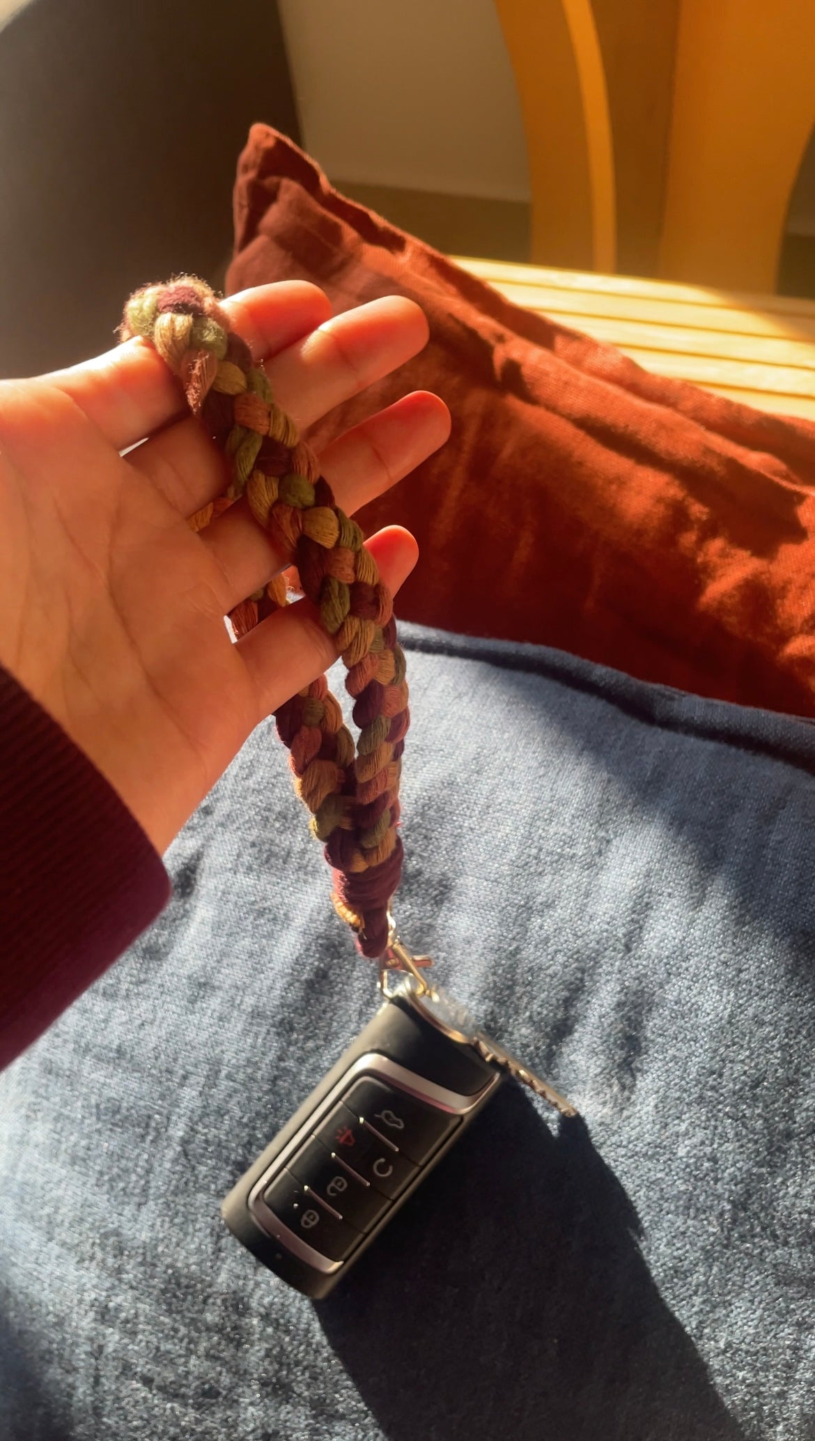 Maple | Macrame Wristlet Keychain