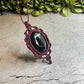 Crimson | Druzy Onyx Macrame Necklace