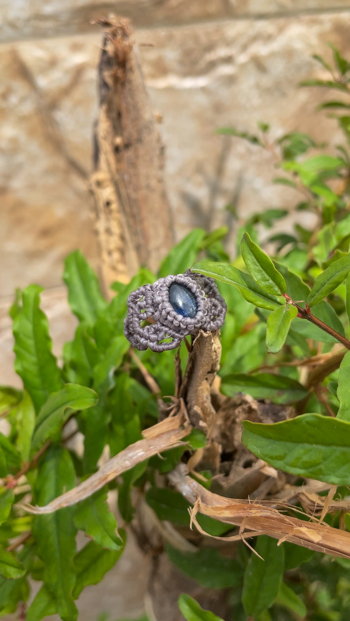 Travel Collection: Oceanscape | Kyanite Macrame Ring