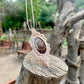 Rhea | Ammonite Macrame Necklace