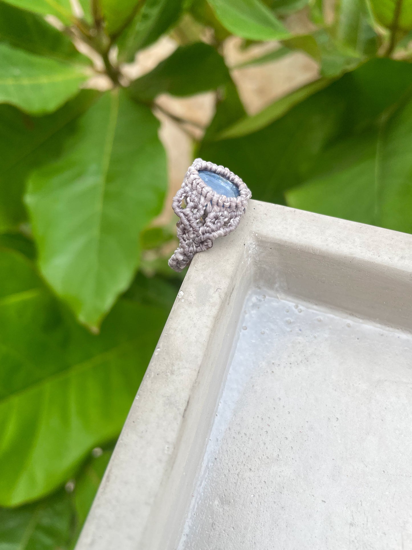 Travel Collection: Oceanscape | Kyanite Macrame Ring