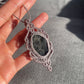Selah | Gray Amethyst Macrame Necklace